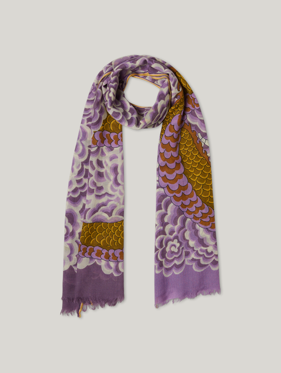 Bild von Tuch mit Drachen-Motiv