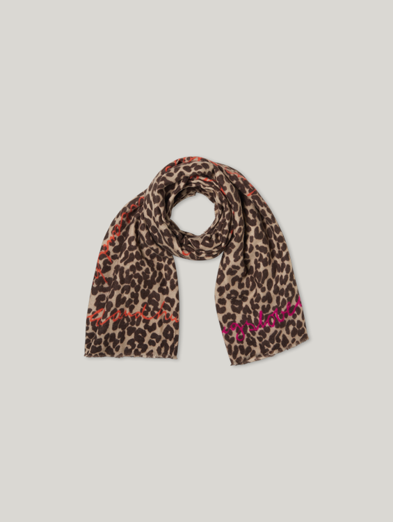 Bild von Schal mit Leo-Print LOVE&HUGS
