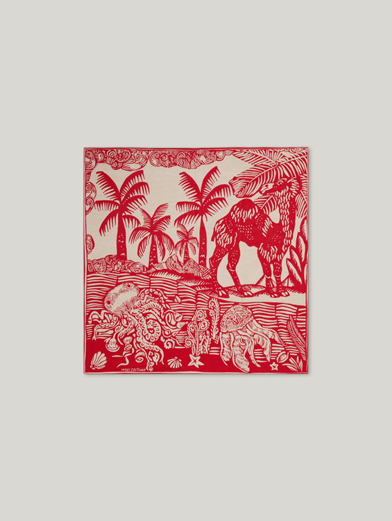 Bild von Tuch mit Print