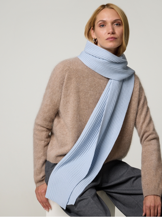 Bild von SCHAL RIPPE MERINO WOLLE