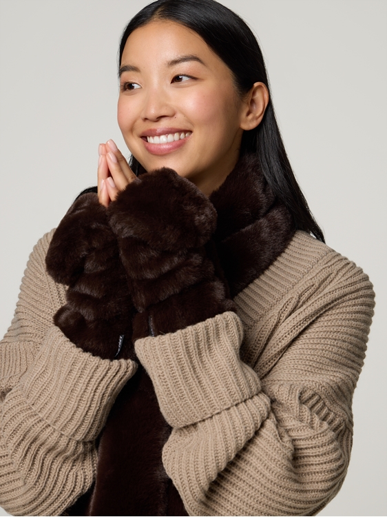 Image sur Moufles en fourrure synthétique COCO