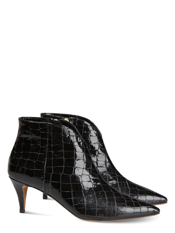 bottines laque noir