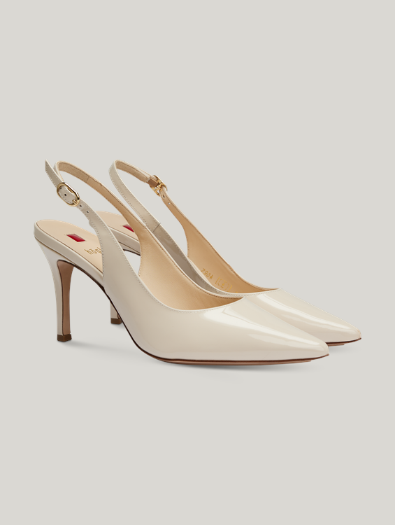 Image sur Escarpins Sling cuir vernis