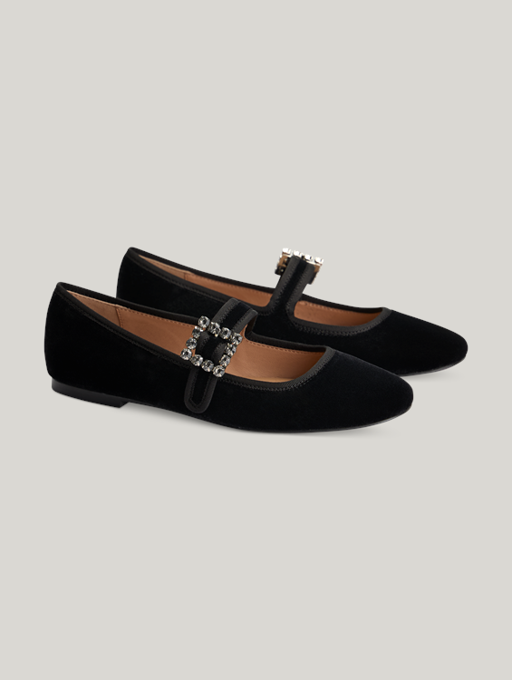 Image sur Mary-Jane Ballerines en velours