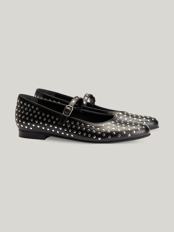 Image sur Ballerines avec rivets LUCIEN