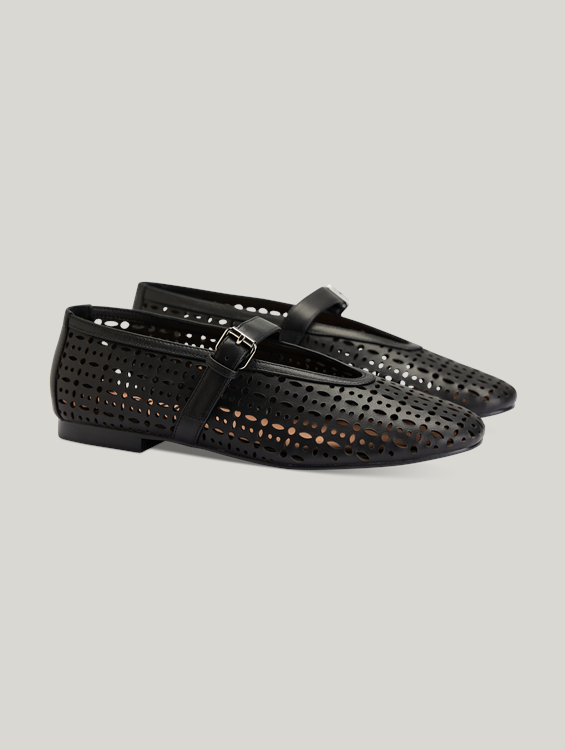 Image sur Ballerines en cuir perforé