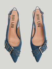 Bild von Slingpumps im Denim-Look