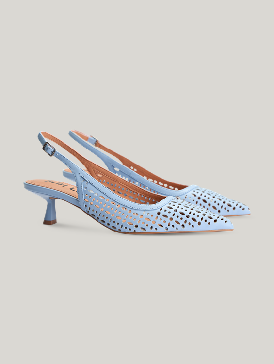 Image sur Escarpins en cuir perforé