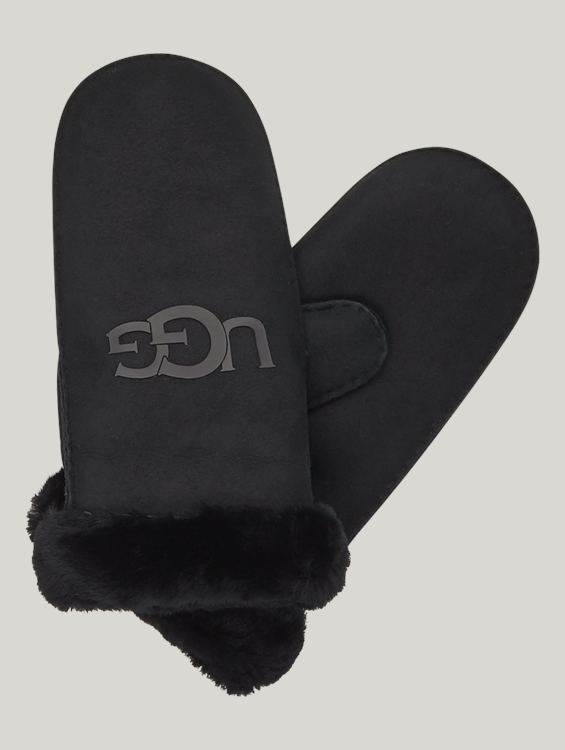 Image sur Moufles en peau de mouton avec logo