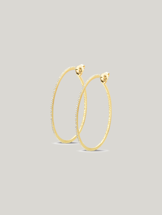 Bild von Creolen mit Zirkonia Steinen 1432