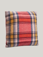 Image sur Coussin à carreaux laine mérinos