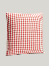 Image sur Coussin à carreaux laine mérinos