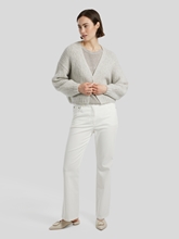 Bild von Cut-out-Pullover mit Glanzgarn