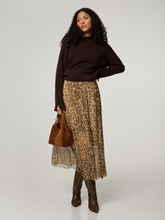 Bild von Midijupe mit Leo-Print FAUVE